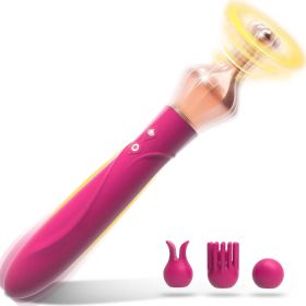 Vibrator G Spot Vibrator for Women Orgasm Powerful Vibrating Clitoris Massage 2 Motors Adults Sex Toys for Adult Vibrator Replaceable Hats