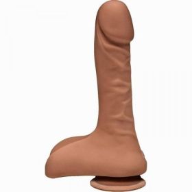 The D Super D 9 inches Dildo with Balls Caramel Tan